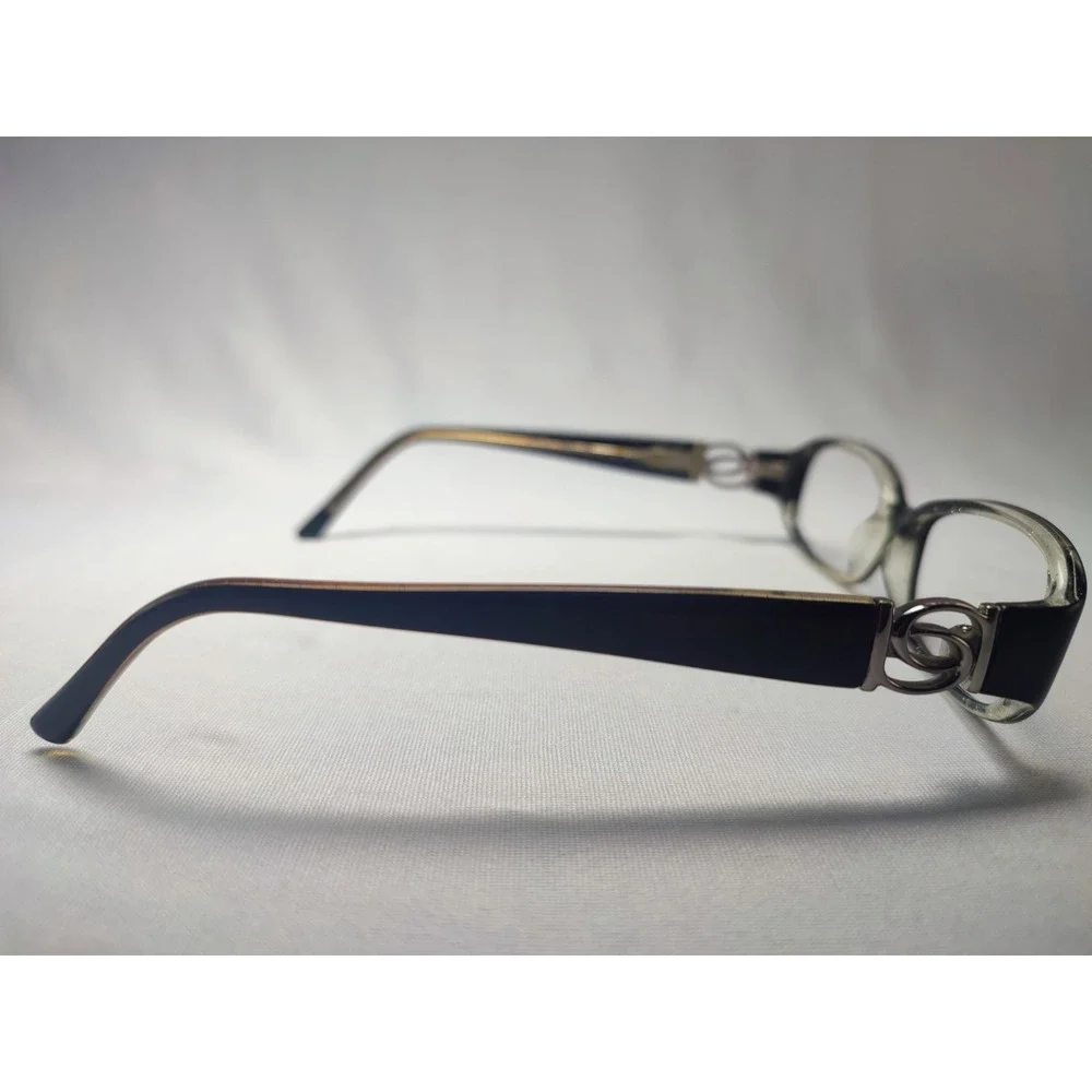 Bebe Academic BB5601 Jet Black Gold Glitter Women Eyeglass Frames 135